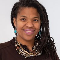 AMSA-Convention_Denise-Smith Denise Octavia Smith, MBA, CHW, PN is a research associate and project manager with the Health Disparities Institute on Apr. 23, 2018 (Tina Encarnacion/UConn Health photo)